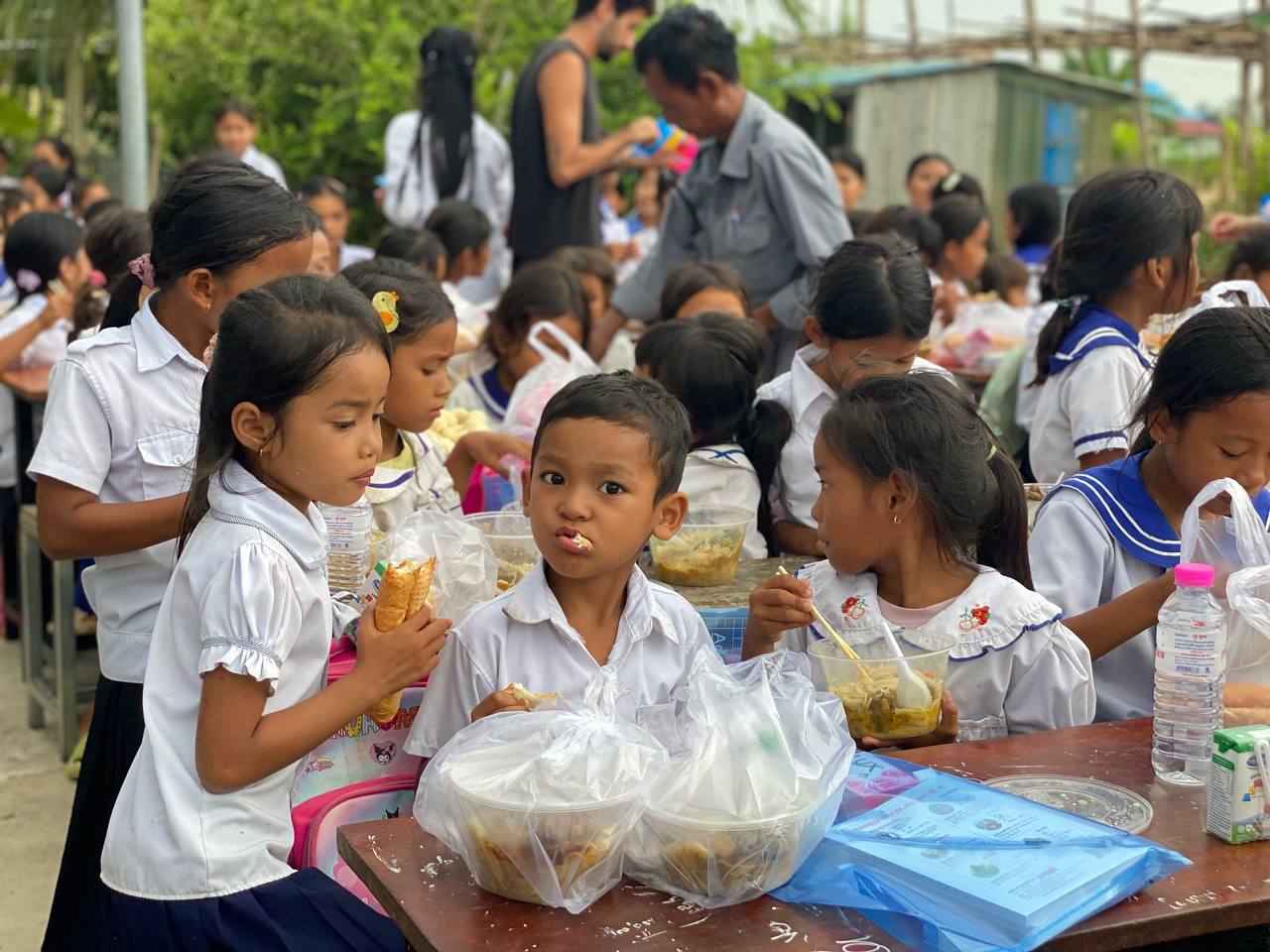 Kids Enjoying Meals